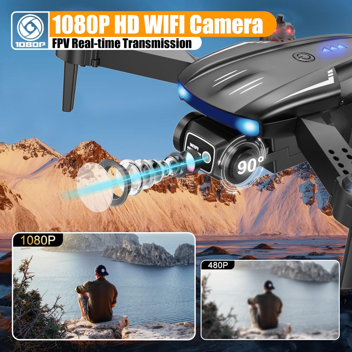 X-shop drone offers real-time FPV video to monitor flight from your phone