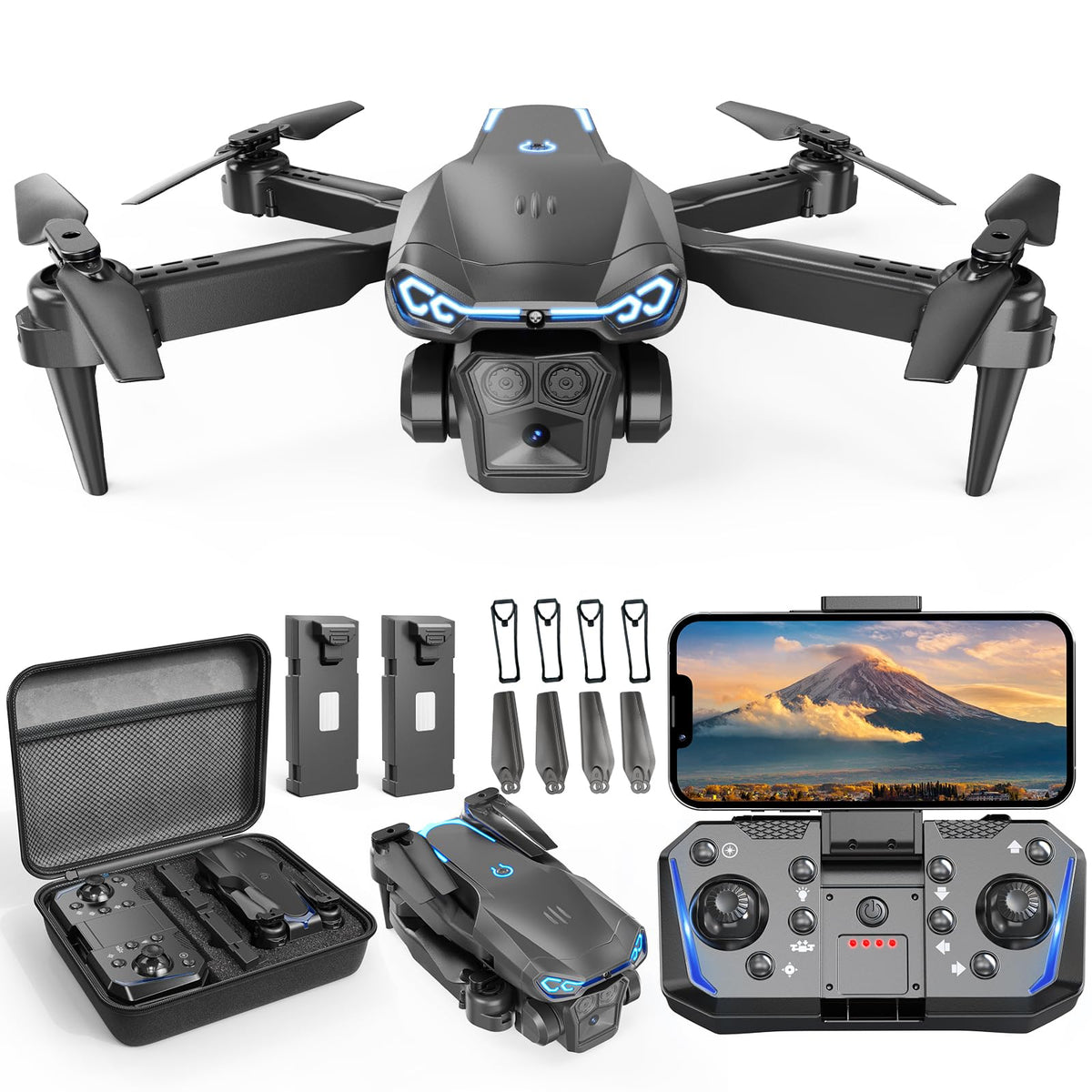 X-shop Foldable Drone with 1080P camera captures clear aerial shots for sharing