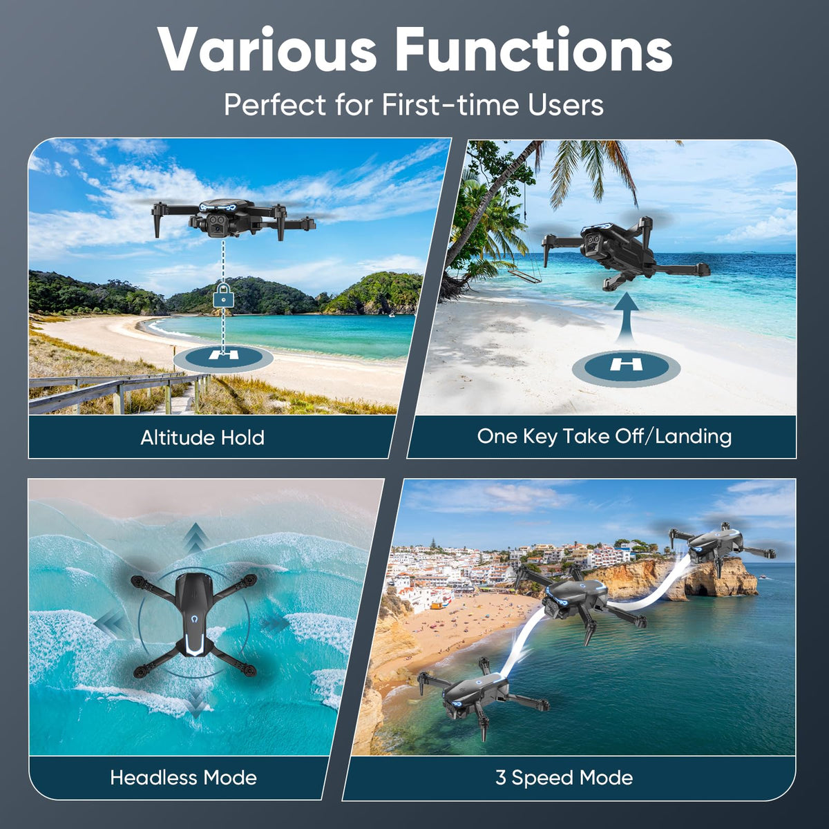 X-shop Foldable Drone 360 flips for playful aerial stunts