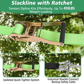 X XBEN zipline safety belt and seat enhance rider security