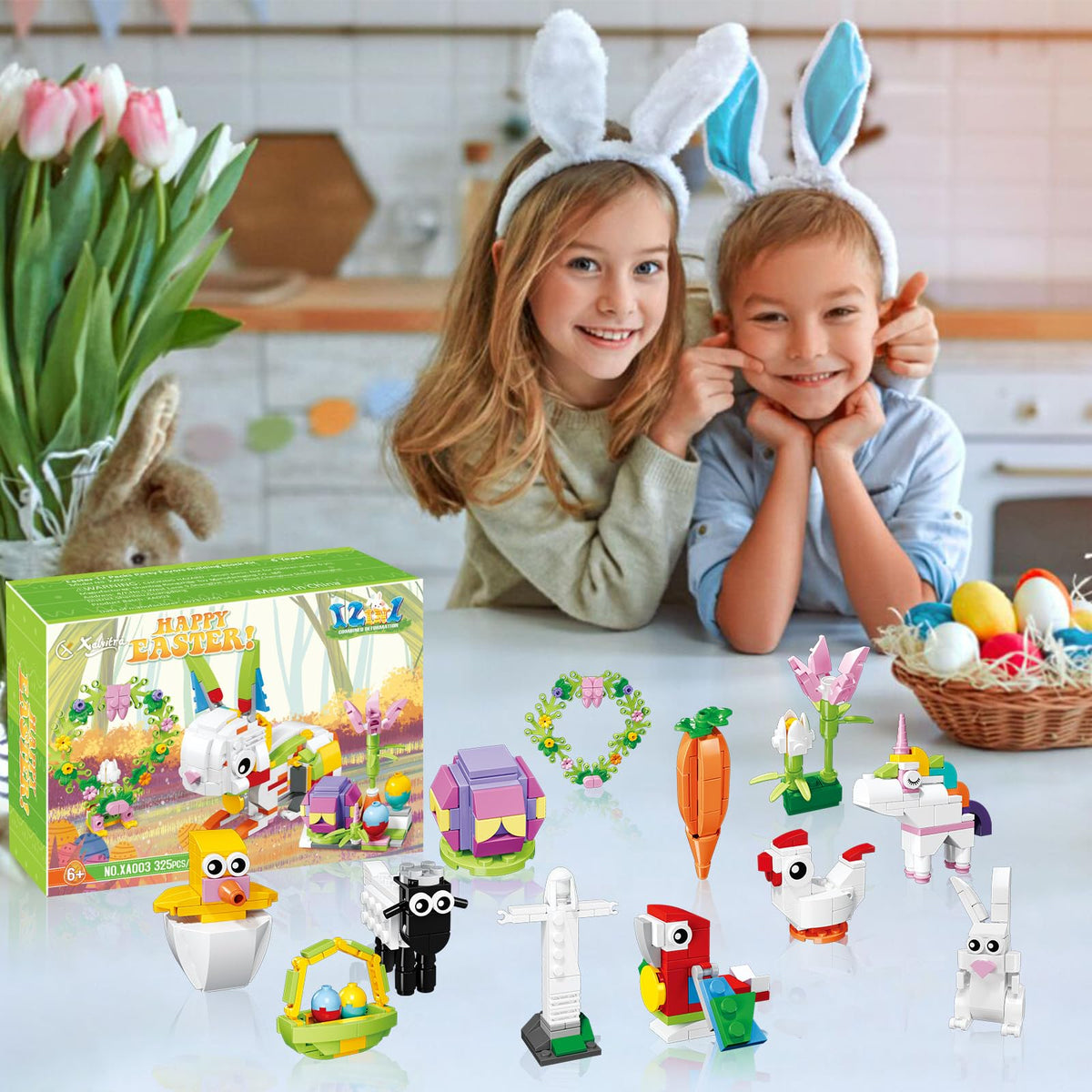 Xalvitra Easter blocks decorative play promotes creative decorating.