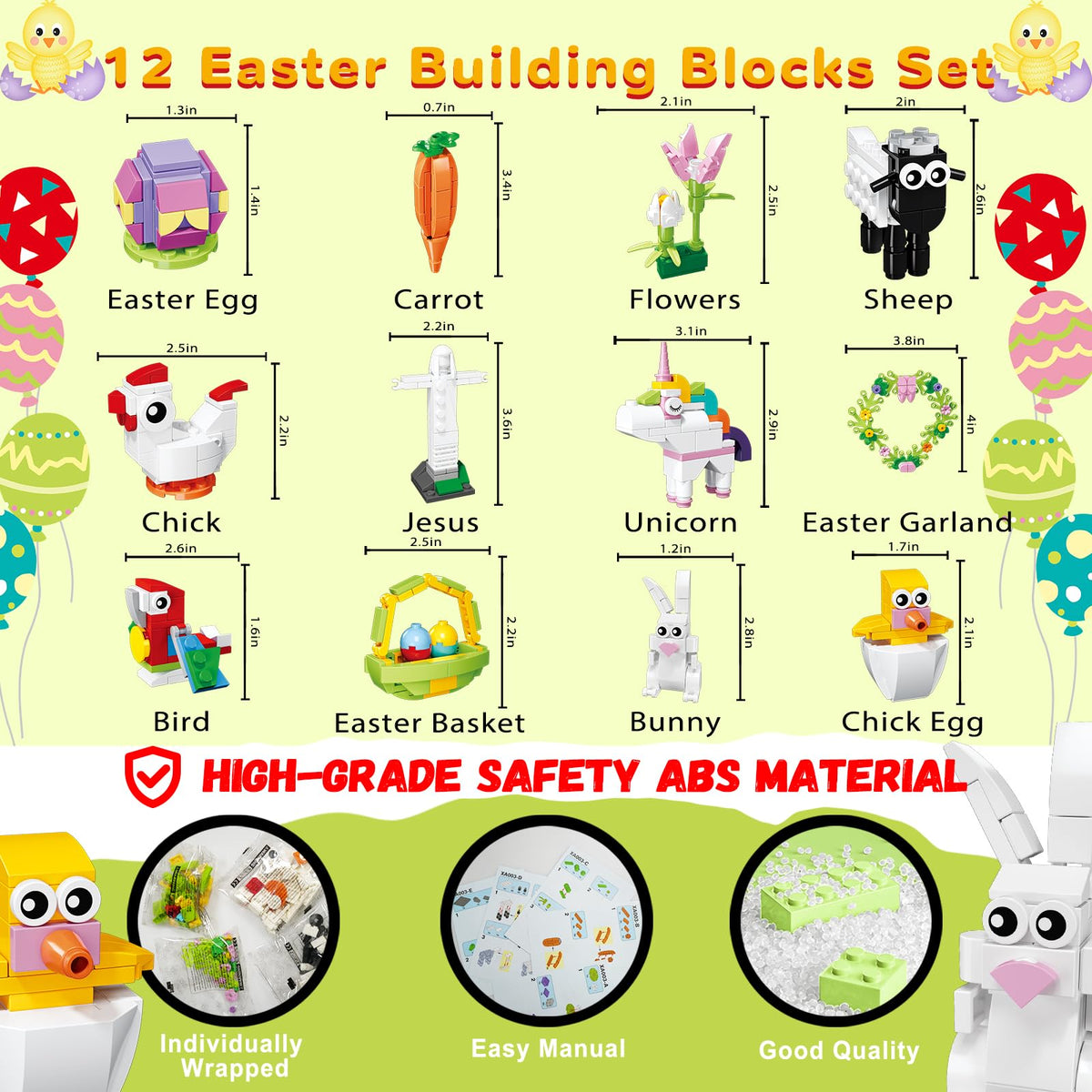 Xalvitra Easter bunny assembly kit encourages hands-on building fun.