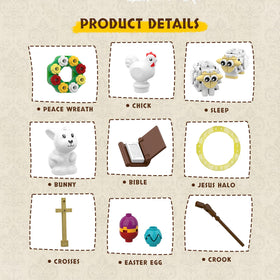 Xalvitra Jesus Figures Building Kit: bunny and chick enhance themed storytelling