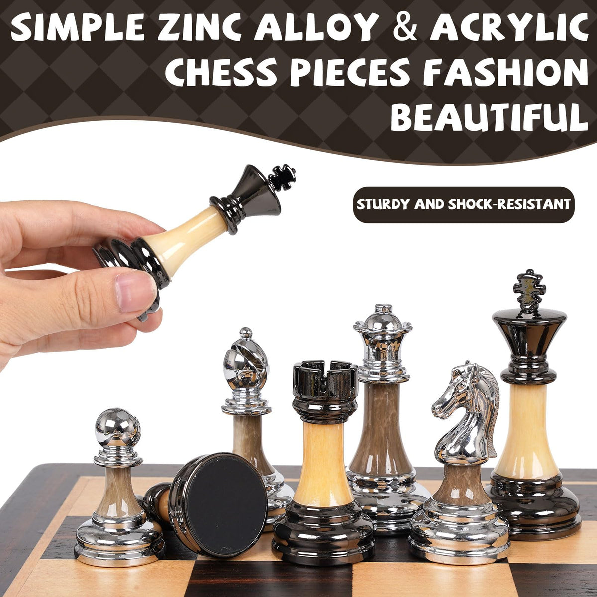 XAOHAO 3.5-inch king piece adds dramatic presence to the game.