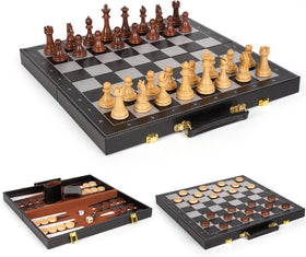 XAOHAO 3-in-1 magnetic chess set for travel and home play