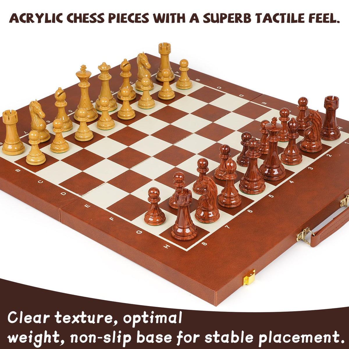 XAOHAO acrylic chess pieces with elegant, durable design for home clubs