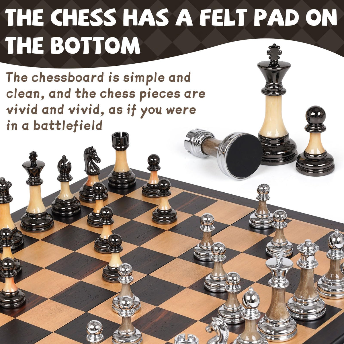 XAOHAO extra queens included for versatile pawn promotion options.