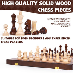 XAOHAO magnetic chess set board open for comfortable gameplay on a 15-inch surface.