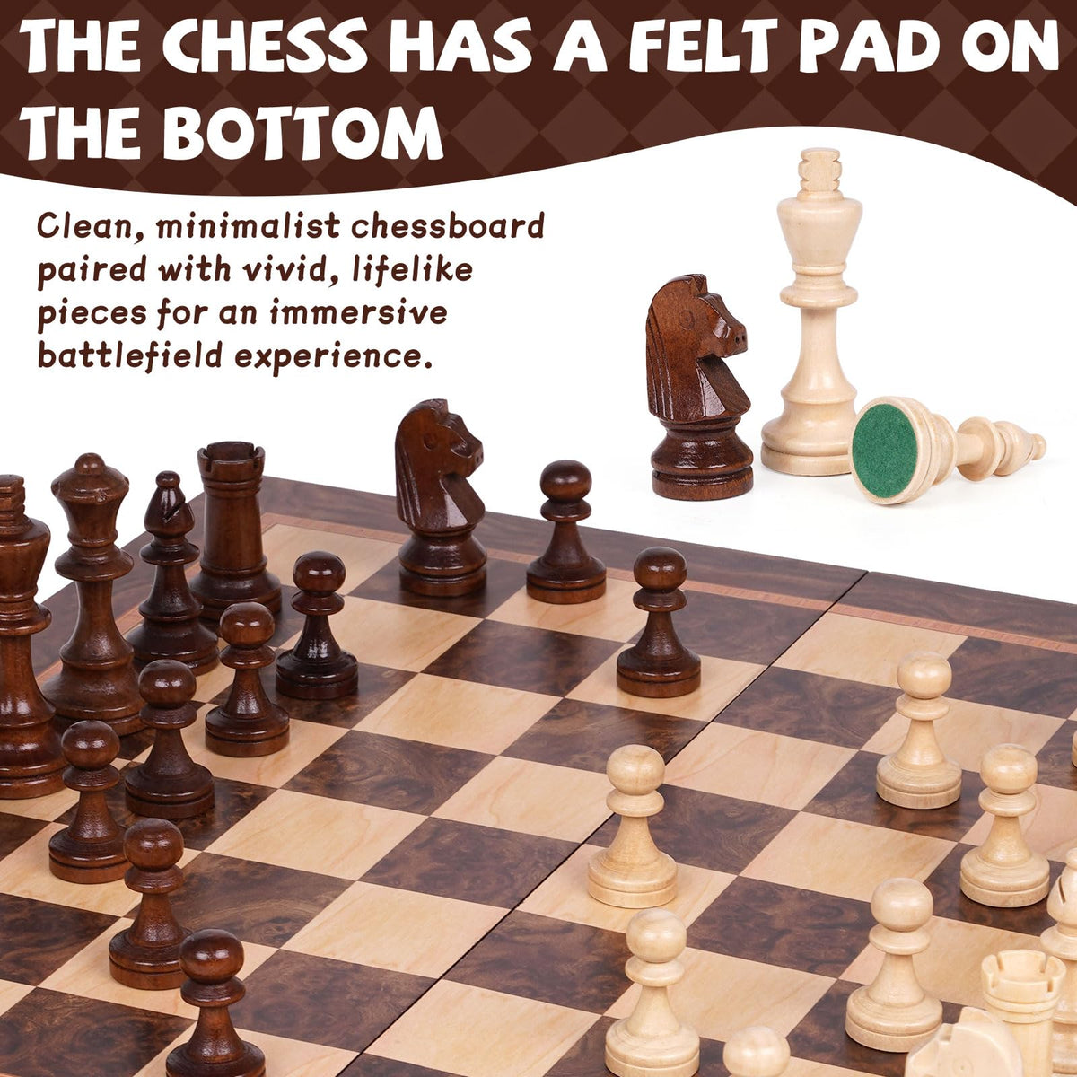 XAOHAO includes two extra queens for smooth pawn promotion.