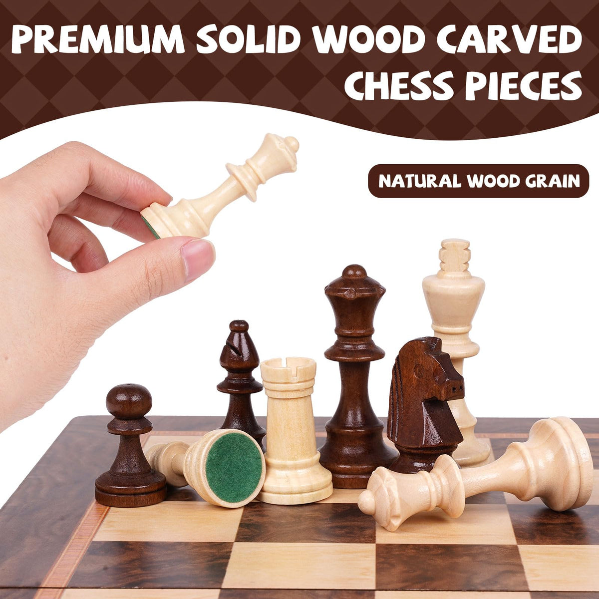 XAOHAO pieces on board with strong magnets for stable play during travel.