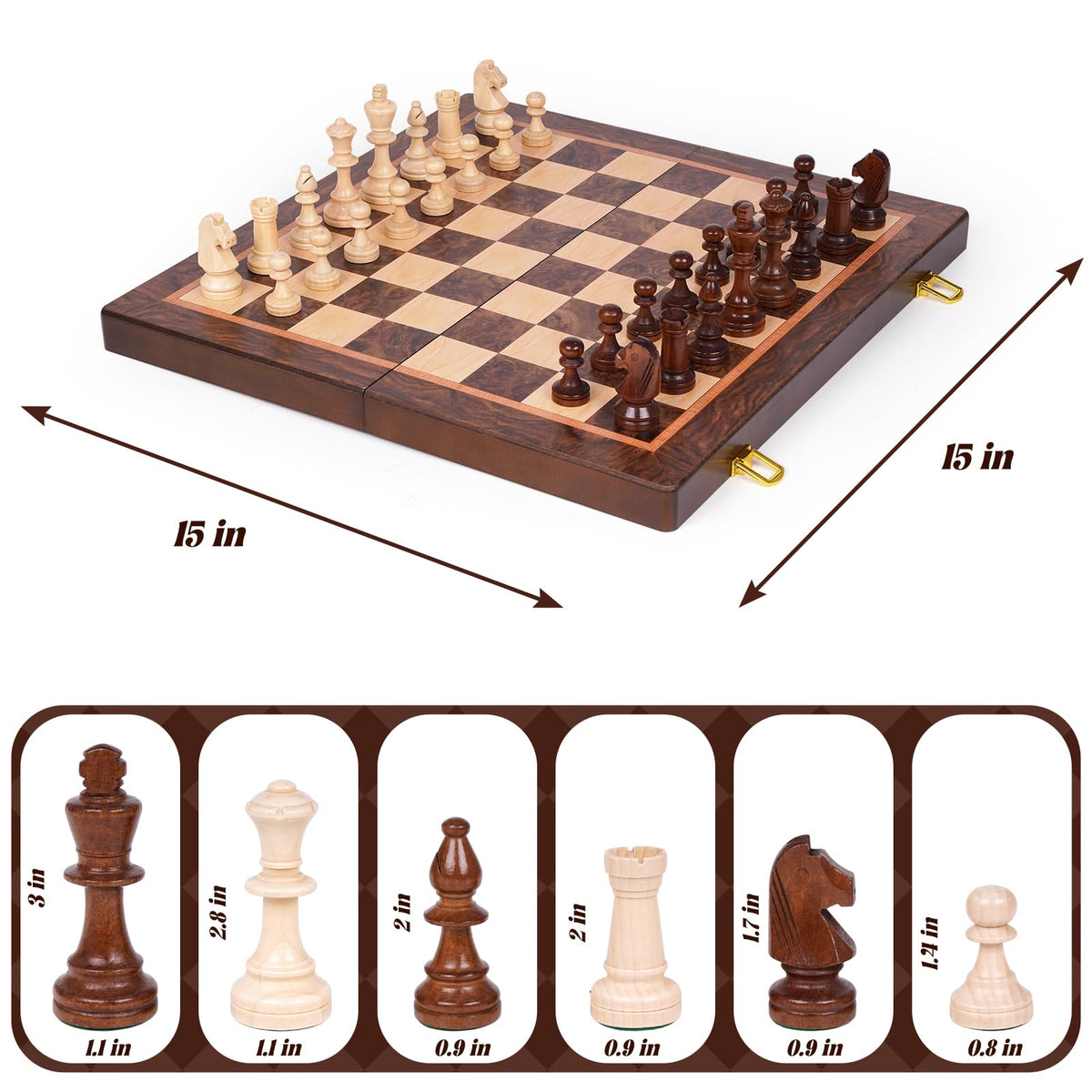 XAOHAO built-in compartments keep pieces organized and protected.