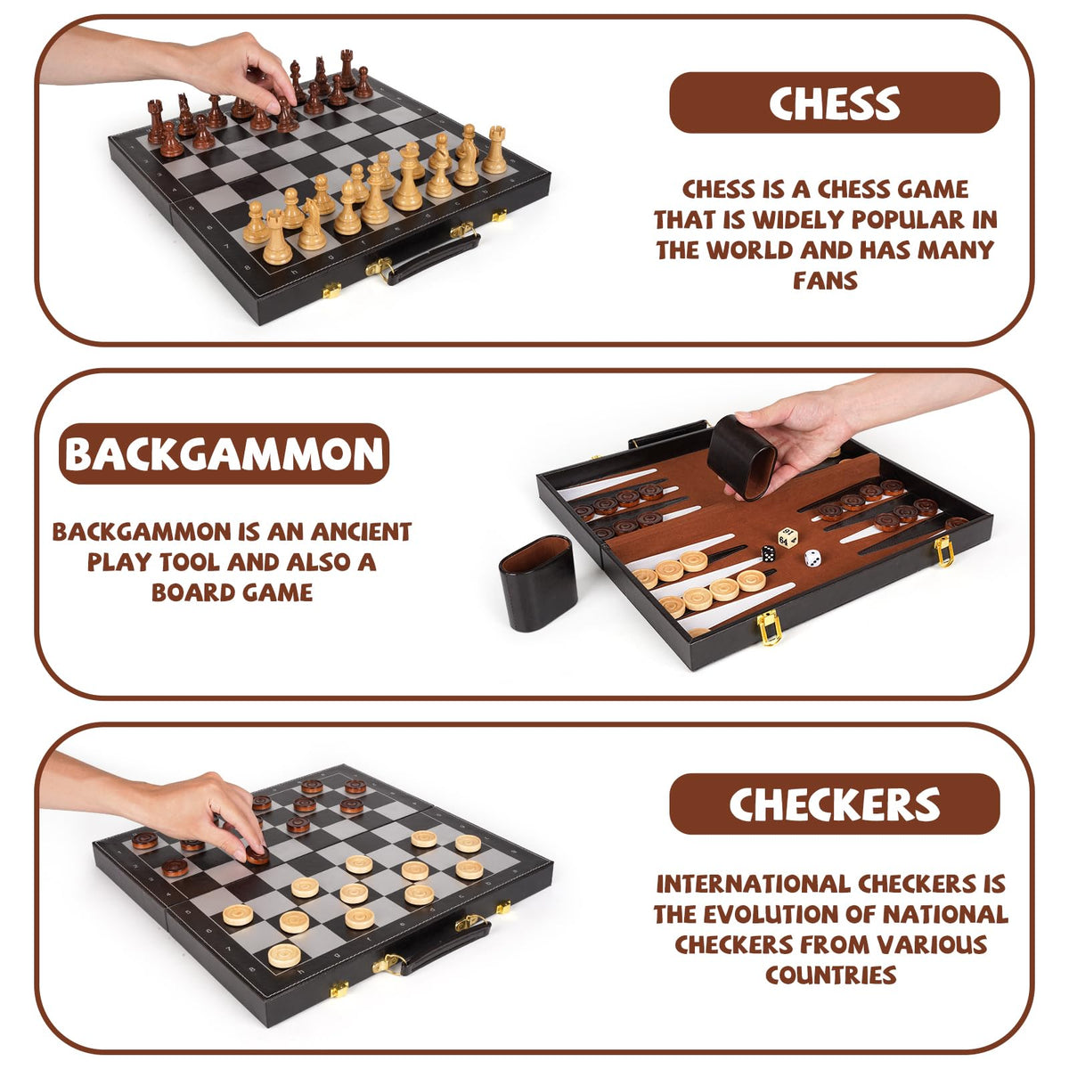 XAOHAO travel-friendly chess board in a compact case