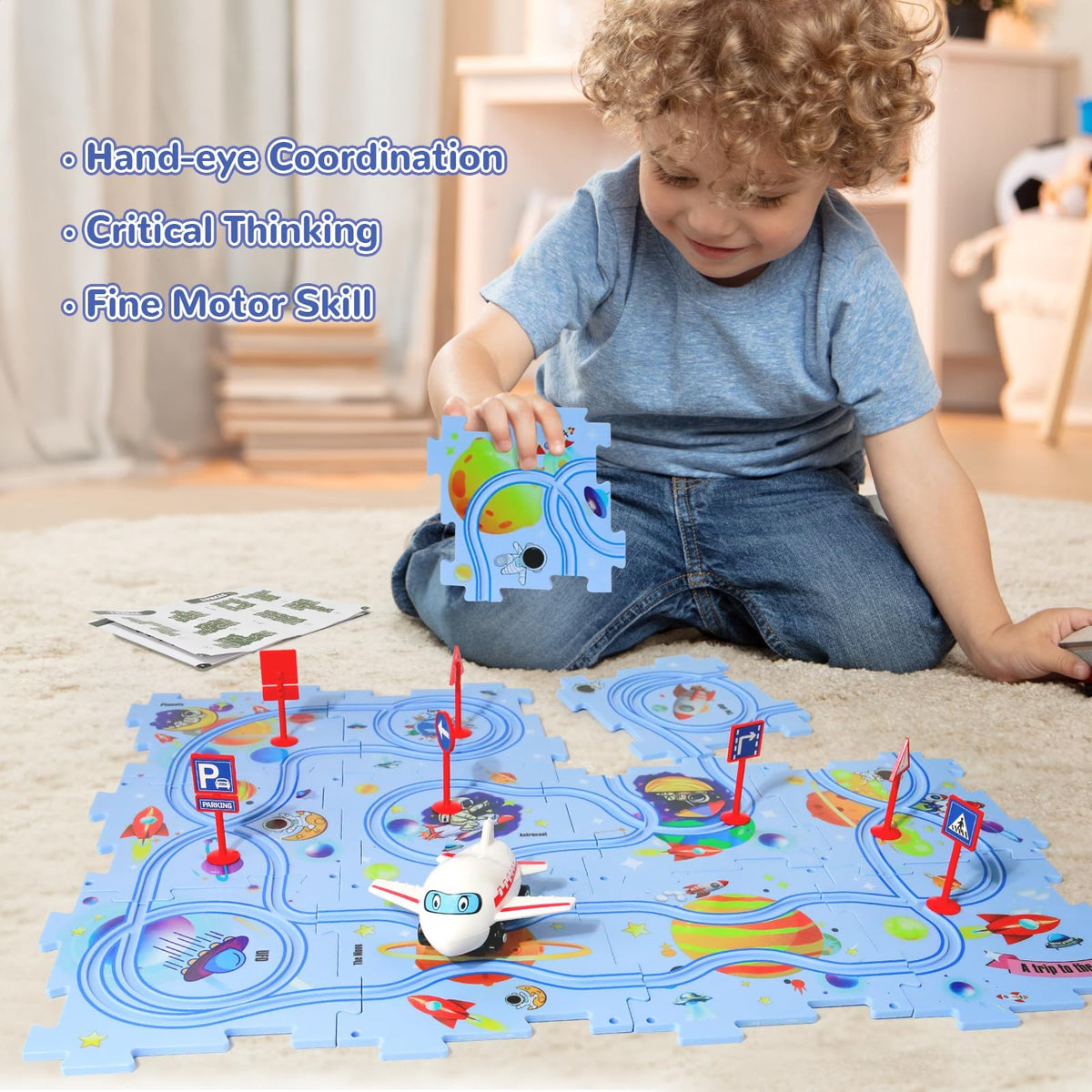 XAZASTOV twelve puzzle pieces encourage fine motor skills during play