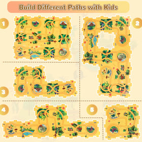 XAZASTOV puzzle track car set full track layout for collaborative play