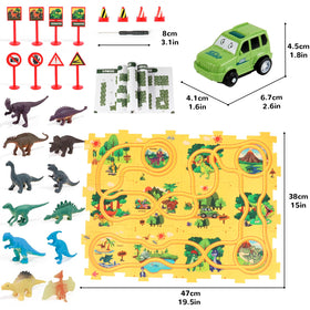 XAZASTOV puzzle track car set durable ABS plastic construction
