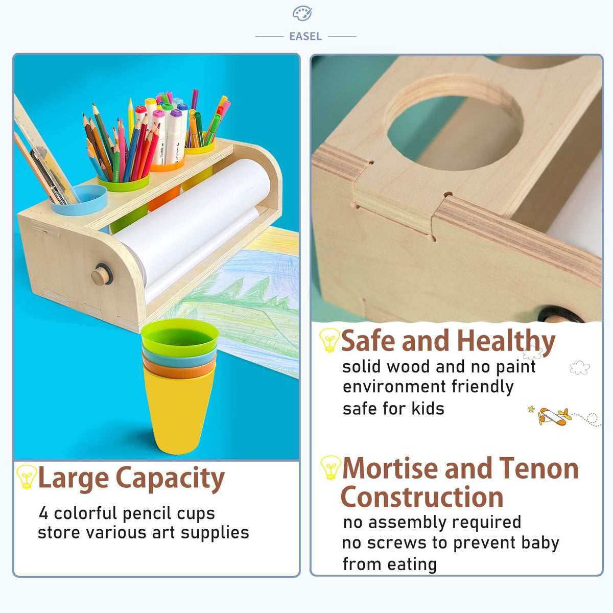 XDONEF tabletop drawing easel setup, compact design ideal for small spaces.