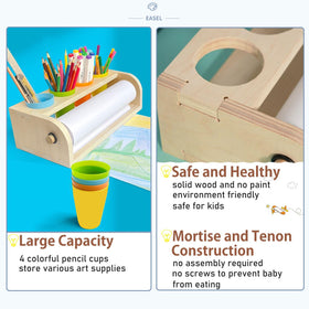 XDONEF tabletop drawing easel setup, compact design ideal for small spaces.