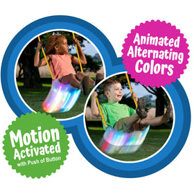 XDP Recreation Firefly LED light-up swing seat highlights 24 LEDs delivering bright illumination