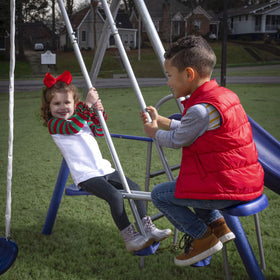XDP Recreation Super Disc Swing supports two riders for cooperative play