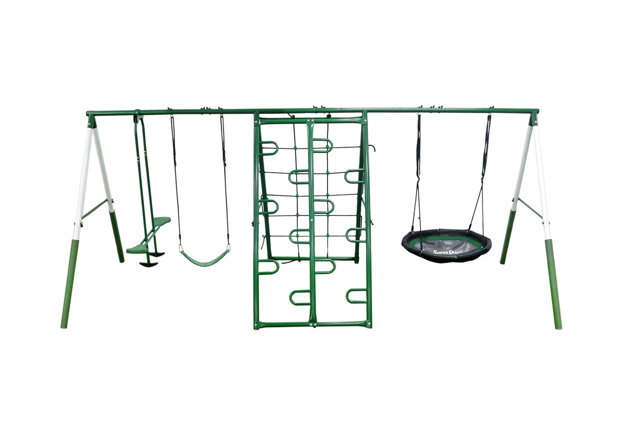 XDP Recreation Super Disc Swing for two, promoting cooperative outdoor play