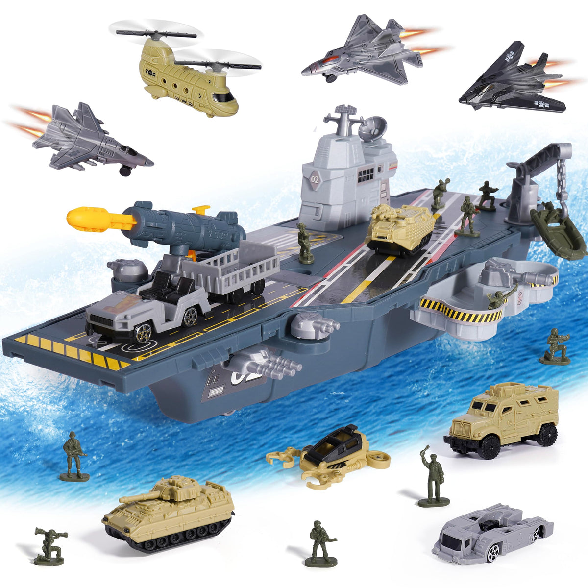 XDUOYJOY aircraft carrier toy set for imaginative play and building skills