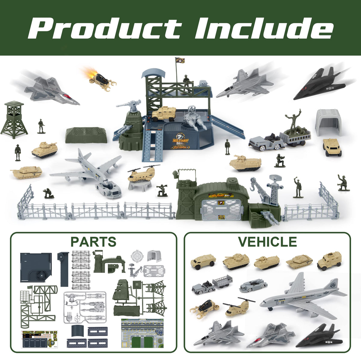 XDUOYJOY army vehicle collection for dynamic action adventures