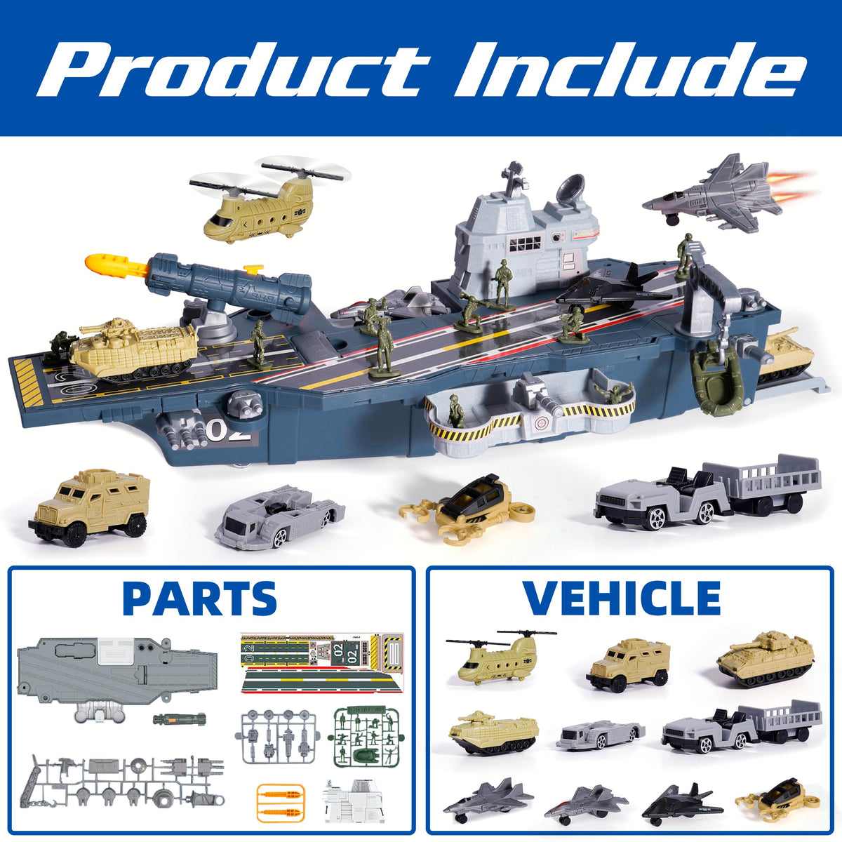 XDUOYJOY army vehicles and helicopters for action-packed role play