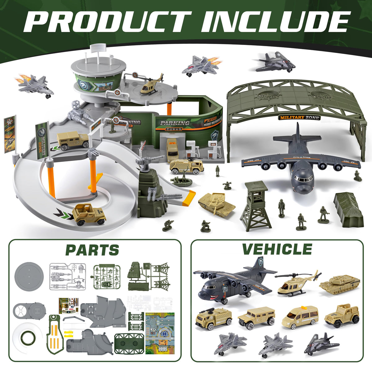 XDUOYJOY military base toy tank for engaging pretend battles and role-play.
