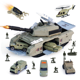 XDUOYJOY military tank toy with moving gun for imaginative play