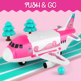 XDUOYJOY pink airplane toy moves forward for action play