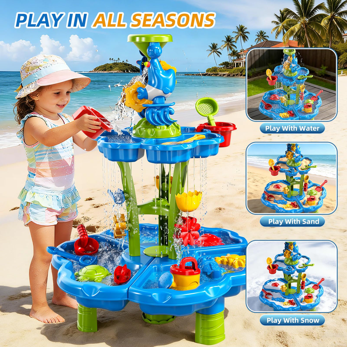 Xelabrion beach tools set aids sand sculpting and fine motor skills