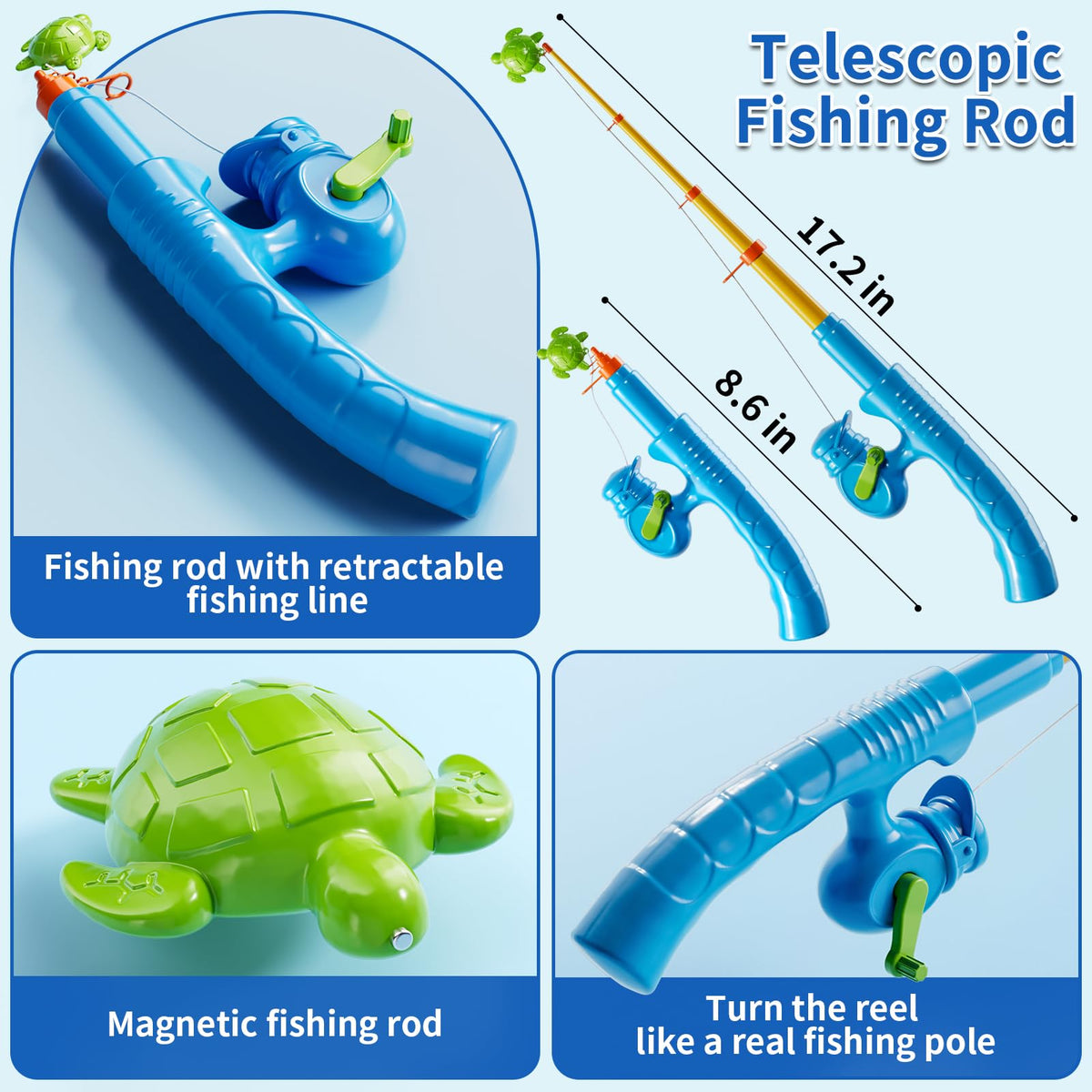 Xelabrion magnetic fishing game fish in vibrant colors to spark imagination