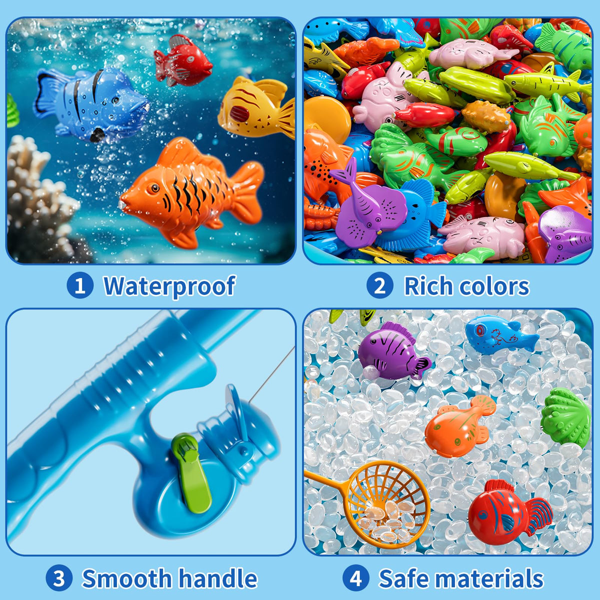 Xelabrion magnetic fishing game nets for multi-player catching activity