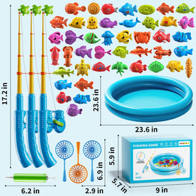 Xelabrion magnetic fishing game set-up easily portable for indoor or outdoor adventures
