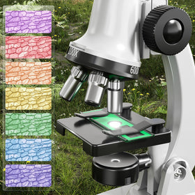 Xelabrion microscope safe materials emphasizes durable ABS plastic and smooth edges for kids.