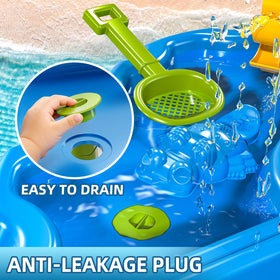Xelabrion portable sink and kettle enable cleanup during water play