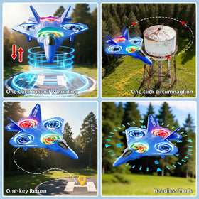 Xelabrion RC airplane outdoors in park or yard for flight fun.