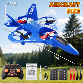 Xelabrion RC airplane remote uses 2.4GHz for interference-free play.