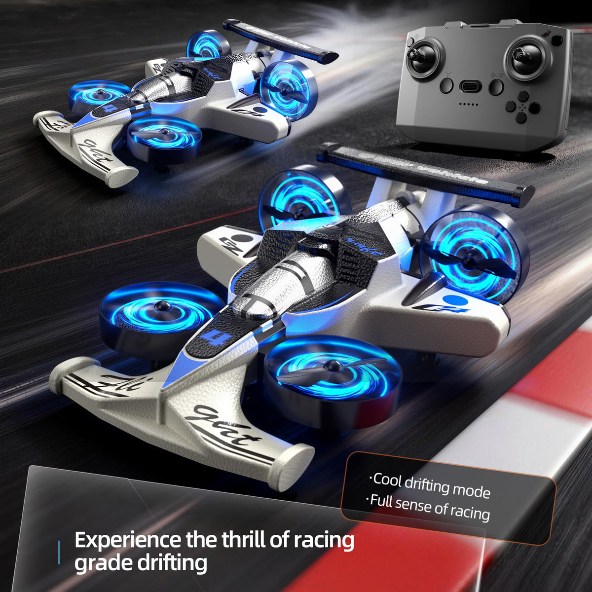 Xelabrion rc car mode on-road action for easy indoor fun.