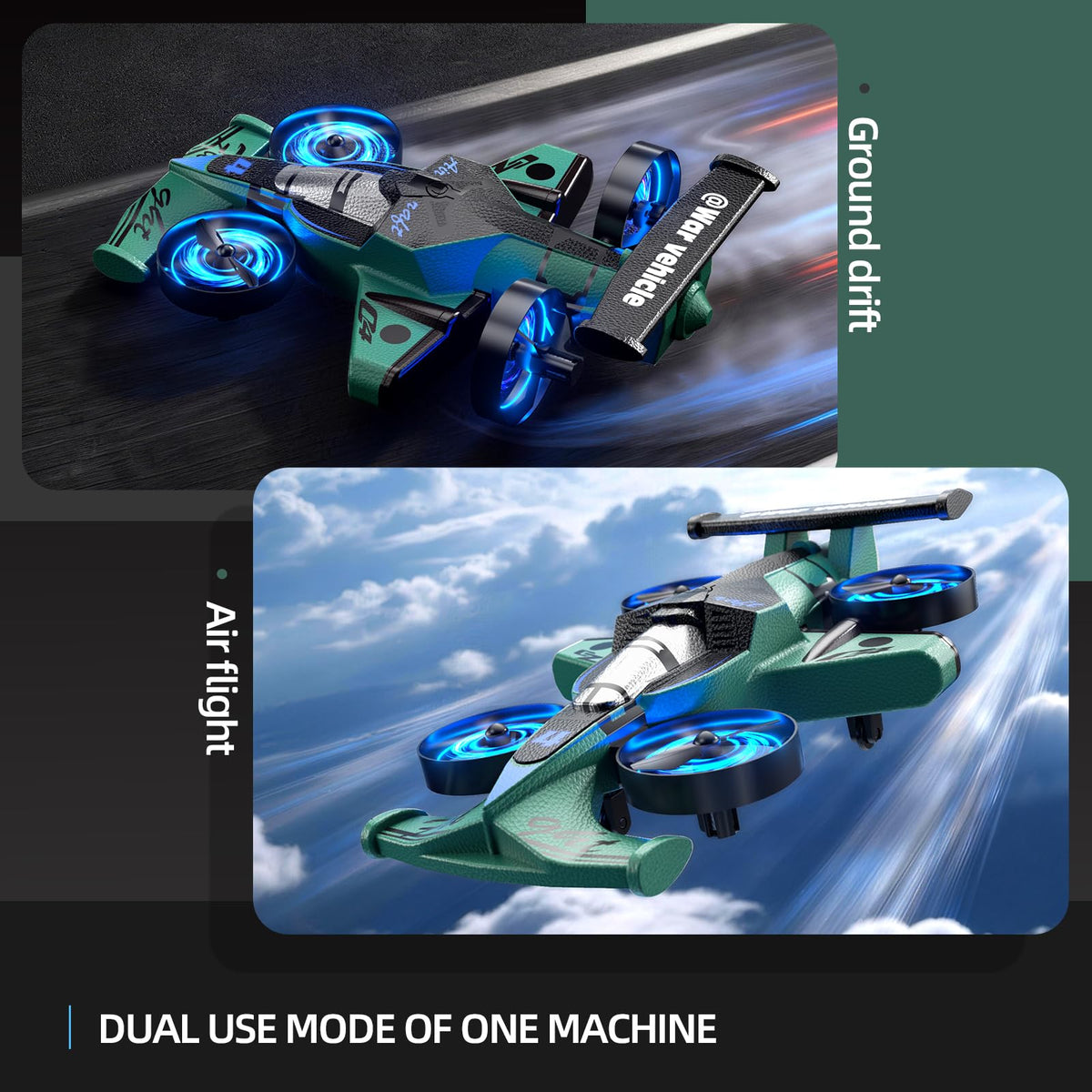 Xelabrion RC ground-drive setup demonstrates beginner-friendly car mode operation