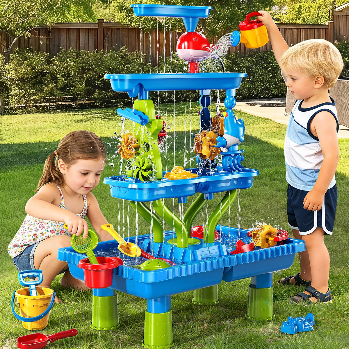 Xelabrion sand water table accessories set with 30+ tools for creative play