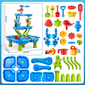 Xelabrion sand water table supports multi‑player play for shared creativity