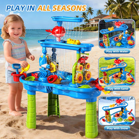 Xelabrion sand water table in sand play action