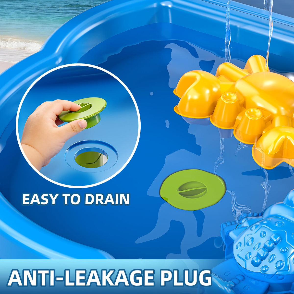 Xelabrion sand water table windmills demonstrate flowing currents for interactive play