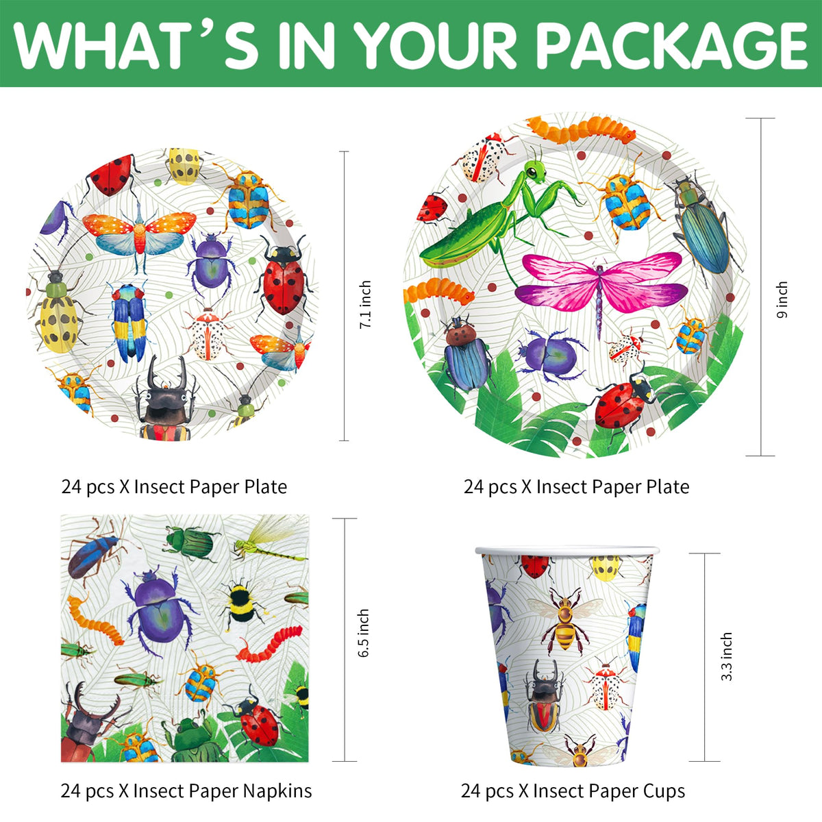 Xenorik bug birthday cups providing sturdy, spill-safe beverage service.