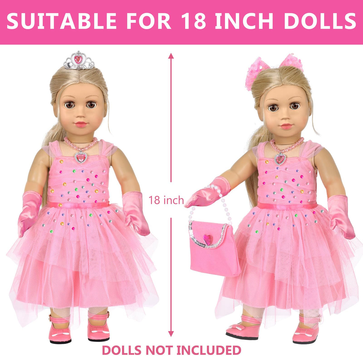 XFEYUE nail kit for 18-inch dolls for pretend manicures