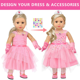 XFEYUE necklace for 18-inch dolls completes a graceful princess look