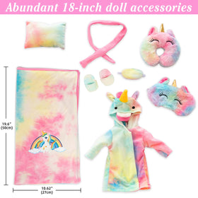 XFEYUE unicorn style sleeping bag for cozy doll adventures