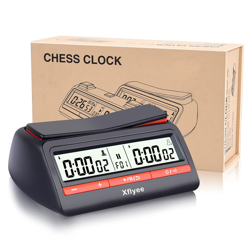 Xflyee Chess Clock front view for clear timing during games