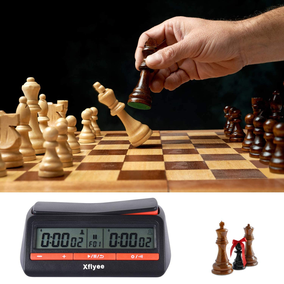 Xflyee Chess Clock portable design suitable for travel and practice